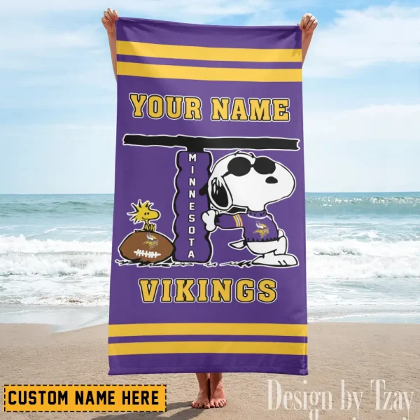 Minnesota Vikings NFL Beach Towels New 2025 AZBTOWEL470