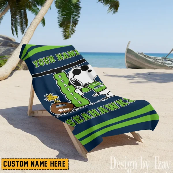 Seattle Seahawks NFL Beach Towels New 2025 AZBTOWEL478 - Image 2