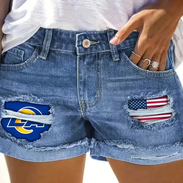 Los Angeles Rams New Woman Jean Shorts Sporty Style SPTNWJS006