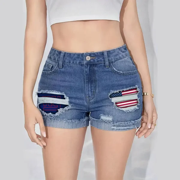 New York Giants New Woman Jean Shorts Sporty Style SPTNWJS010 - Image 5