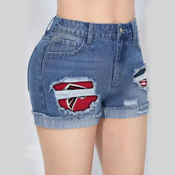 Atlanta Falcons New Woman Jean Shorts Sporty Style SPTNWJS015 - Image 2