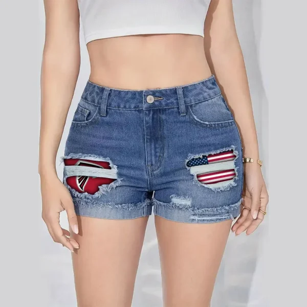 Atlanta Falcons New Woman Jean Shorts Sporty Style SPTNWJS015 - Image 4