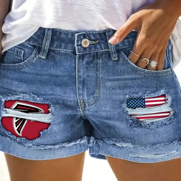 Atlanta Falcons New Woman Jean Shorts Sporty Style SPTNWJS015