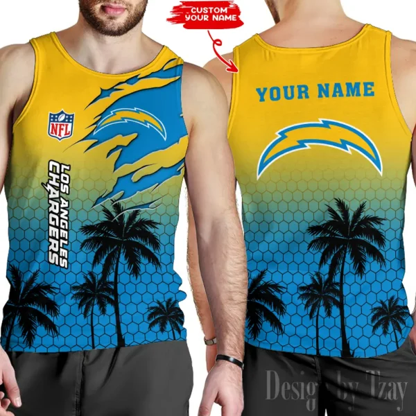 Los Angeles Chargers 3D Printed Comfortable Breathable Sport Tank Top BGMTT129