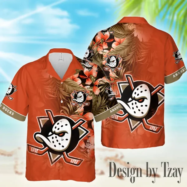 Anaheim Ducks NHL Casual Men's Hawaiian Shirt 3D Printed New 2025 AZHWS996