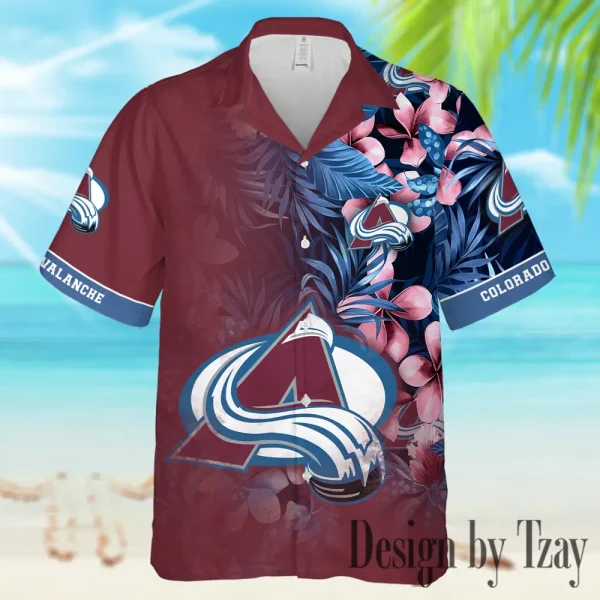Colorado Avalanche NHL Casual Men's Hawaiian Shirt 3D Printed New 2025 AZHWS1002 - Image 2
