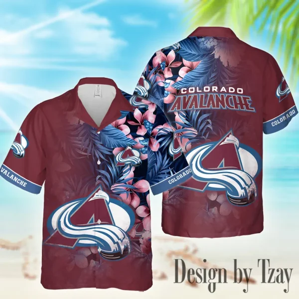 Colorado Avalanche NHL Casual Men's Hawaiian Shirt 3D Printed New 2025 AZHWS1002