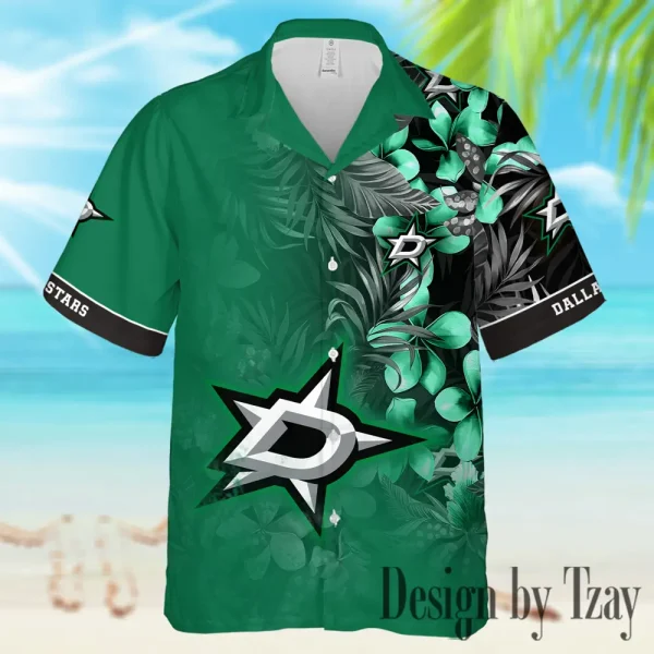 Dallas Stars NHL Casual Men's Hawaiian Shirt 3D Printed New 2025 AZHWS1004 - Image 2