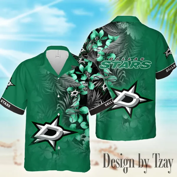 Dallas Stars NHL Casual Men's Hawaiian Shirt 3D Printed New 2025 AZHWS1004