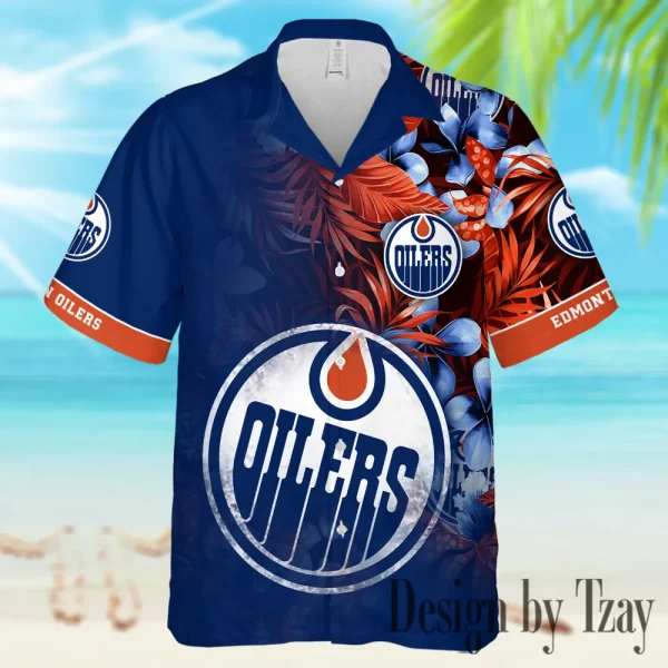 Edmonton Oilers NHL Casual Men's Hawaiian Shirt 3D Printed New 2025 AZHWS1006 - Image 2