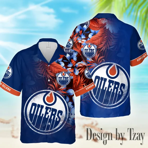 Edmonton Oilers NHL Casual Men's Hawaiian Shirt 3D Printed New 2025 AZHWS1006