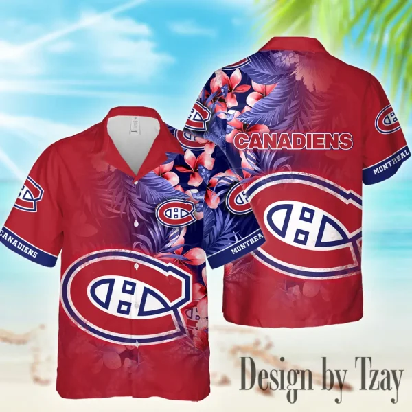 Montreal Canadiens NHL Casual Men's Hawaiian Shirt 3D Printed New 2025 AZHWS1008