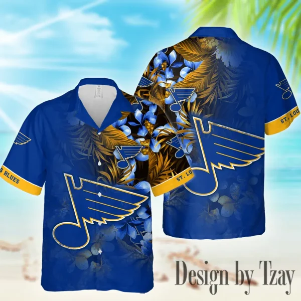 St Louis Blues NHL Casual Men's Hawaiian Shirt 3D Printed New 2025 AZHWS1010
