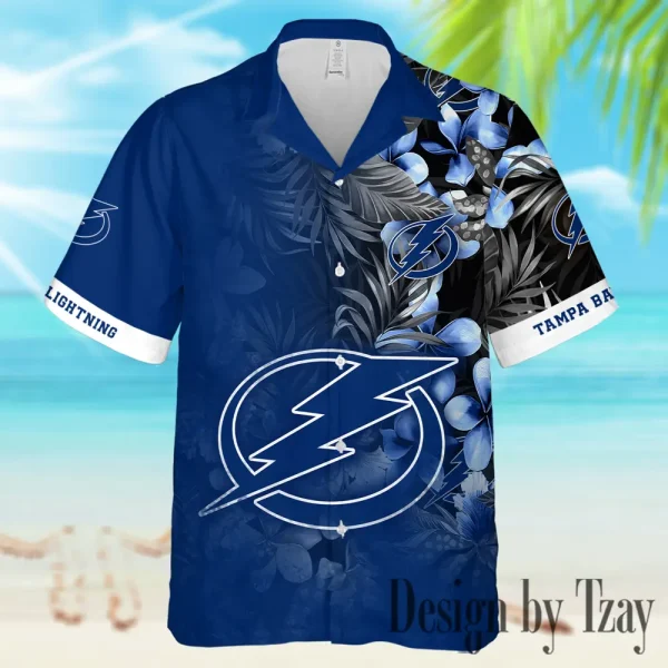 Tampa Bay Lightning NHL Casual Men's Hawaiian Shirt 3D Printed New 2025 AZHWS1011 - Image 2