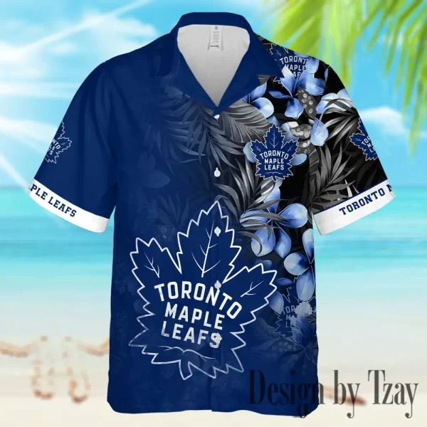 Toronto Maple Leafs NHL Casual Men's Hawaiian Shirt 3D Printed New 2025 AZHWS1012 - Image 2