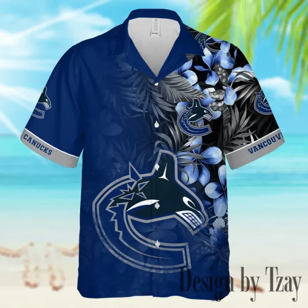 Vancouver Canucks NHL Casual Men's Hawaiian Shirt 3D Printed New 2025 AZHWS1014 - Image 2