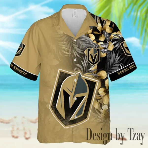 Vegas Golden Knights NHL Casual Men's Hawaiian Shirt 3D Printed New 2025 AZHWS1015 - Image 2