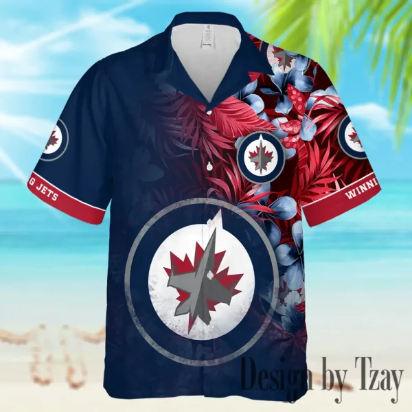 Winnipeg Jets NHL Casual Men's Hawaiian Shirt 3D Printed New 2025 AZHWS1017 - Image 2
