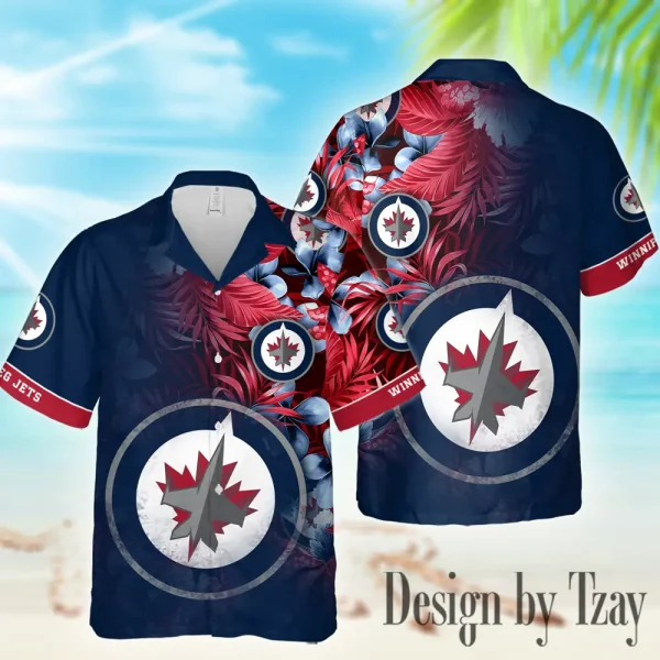 Winnipeg Jets NHL Casual Men's Hawaiian Shirt 3D Printed New 2025 AZHWS1017