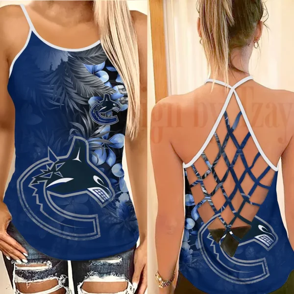 Vancouver Canucks NHL Summer Women Backless Tops Trending 2025 BGCCTANK268