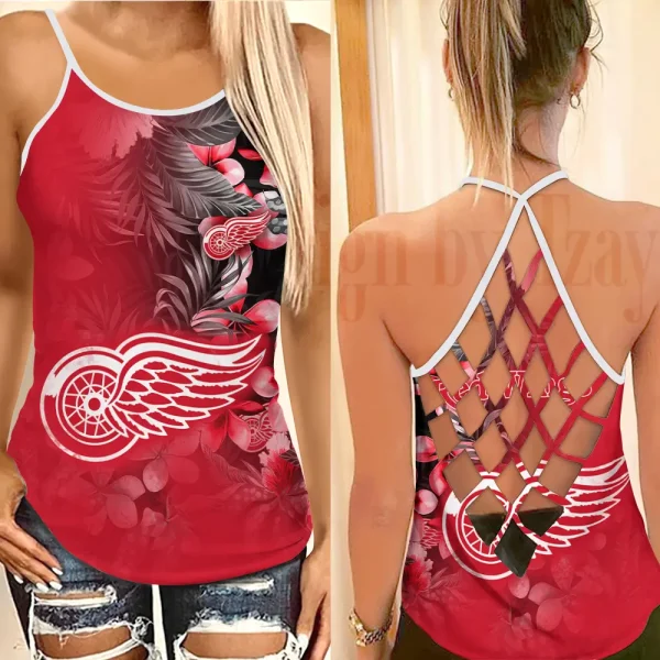 Detroit Red Wings NHL Summer Women Backless Tops Trending 2025 BGCCTANK277