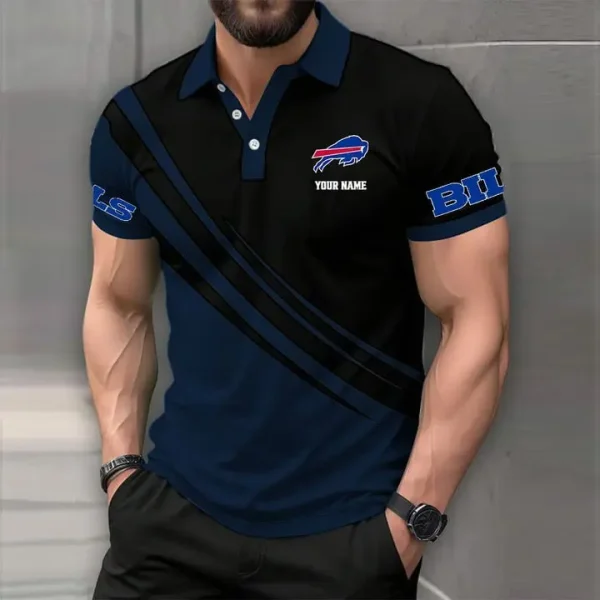 Buffalo Bills Mens Short Sleeve Polo Shirts