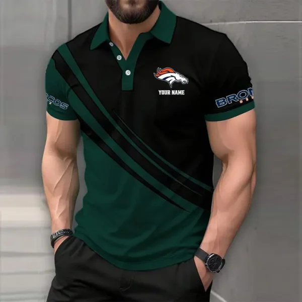 Denver Broncos Mens Short Sleeve Polo Shirts - Image 6