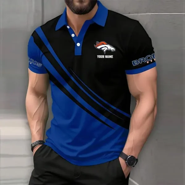 Denver Broncos Mens Short Sleeve Polo Shirts - Image 7