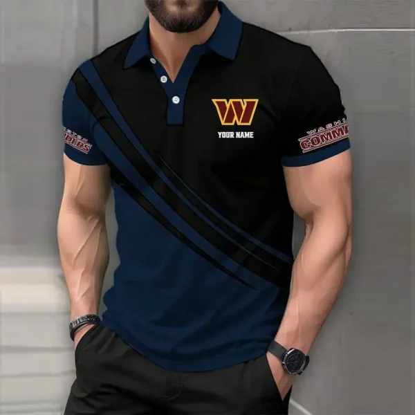 Washington Commanders Mens Short Sleeve Polo Shirts - Image 2
