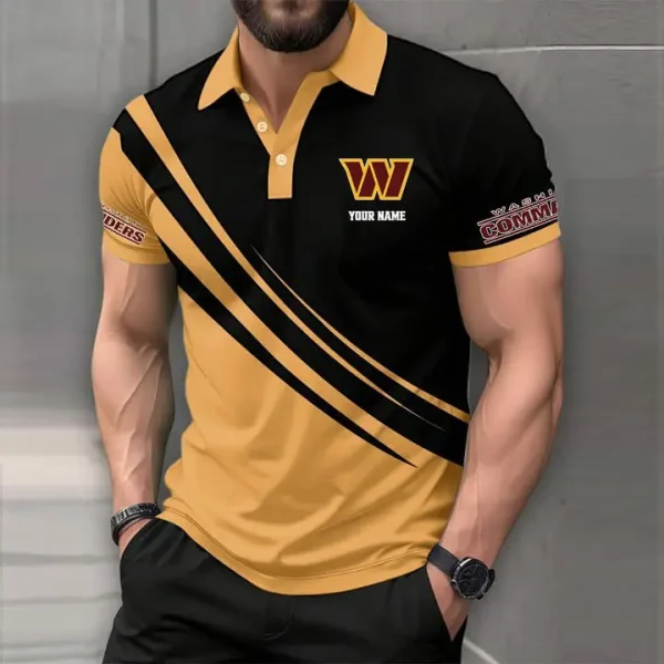 Washington Commanders Mens Short Sleeve Polo Shirts - Image 4