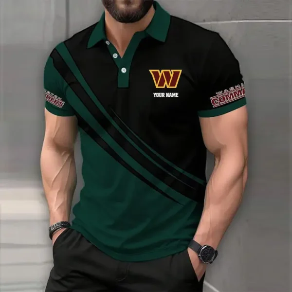 Washington Commanders Mens Short Sleeve Polo Shirts - Image 7