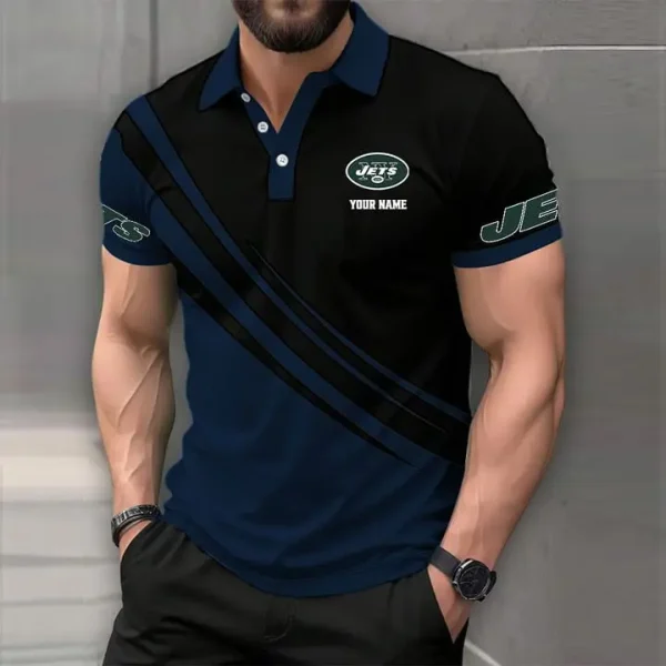 New York Jets Mens Short Sleeve Polo Shirts - Image 2