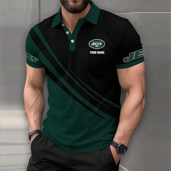 New York Jets Mens Short Sleeve Polo Shirts