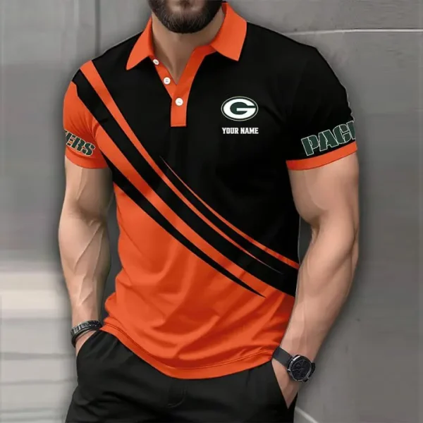 Green Bay Packers Mens Short Sleeve Polo Shirts - Image 3