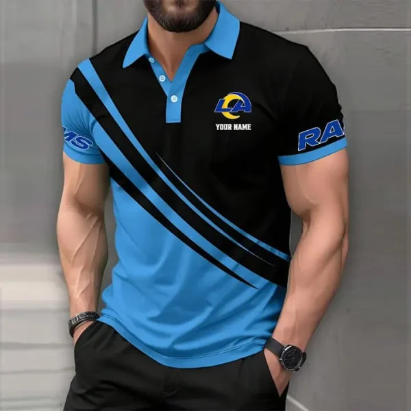 Los Angeles Rams Mens Short Sleeve Polo Shirts - Image 5
