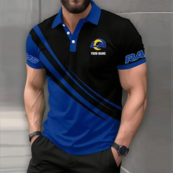 Los Angeles Rams Mens Short Sleeve Polo Shirts