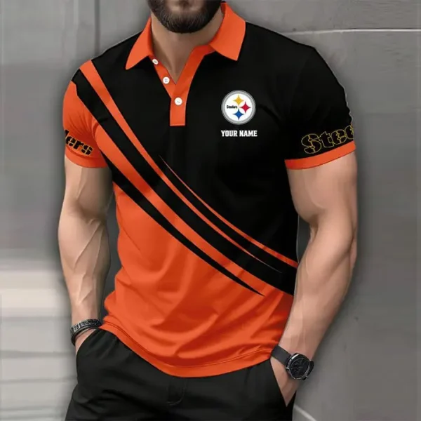 Pittsburgh Steelers Mens Short Sleeve Polo Shirts - Image 3