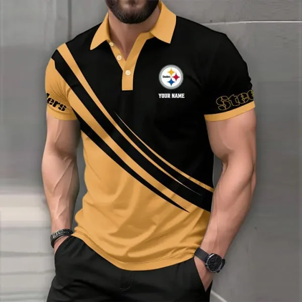 Pittsburgh Steelers Mens Short Sleeve Polo Shirts
