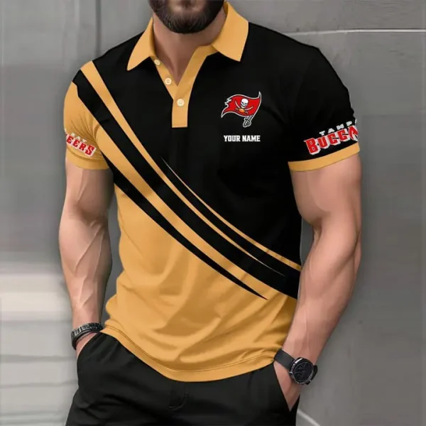 Tampa Bay Buccaneers Mens Short Sleeve Polo Shirts - Image 4