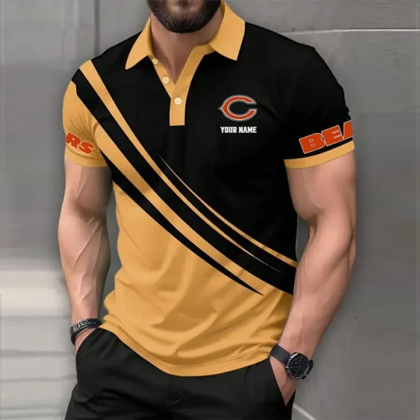 Chicago Bears Mens Short Sleeve Polo Shirts - Image 3