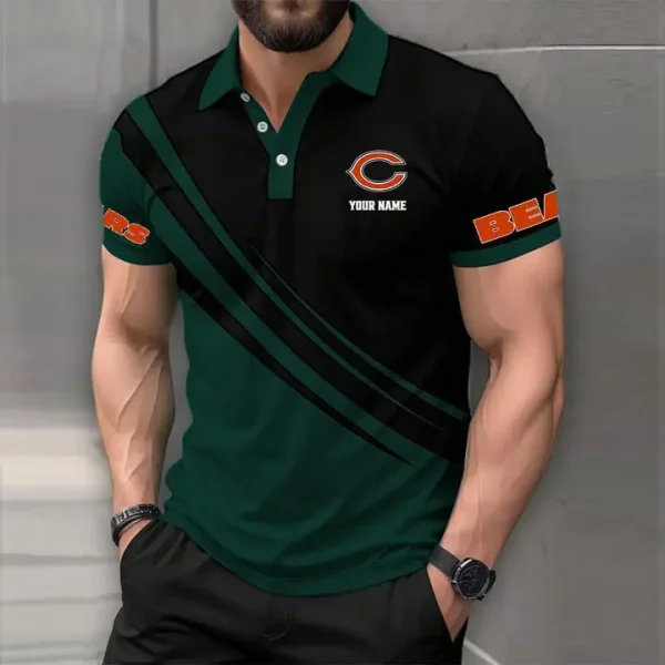 Chicago Bears Mens Short Sleeve Polo Shirts - Image 6