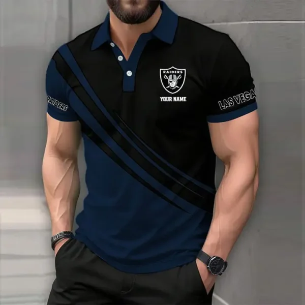 Las Vegas Raiders Mens Short Sleeve Polo Shirts - Image 2
