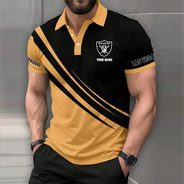 Las Vegas Raiders Mens Short Sleeve Polo Shirts - Image 4