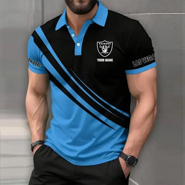 Las Vegas Raiders Mens Short Sleeve Polo Shirts - Image 5