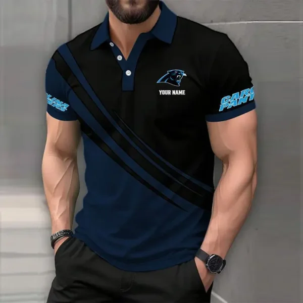Carolina Panthers Mens Short Sleeve Polo Shirts - Image 2
