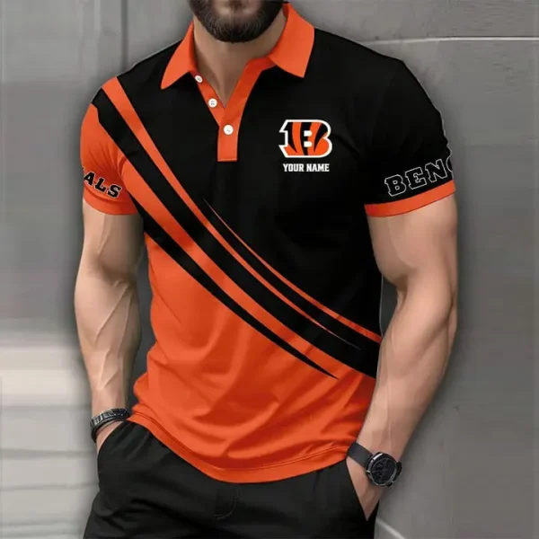 Cincinnati Bengals Mens Short Sleeve Polo Shirts