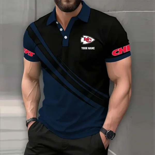 Kansas City Chiefs Mens Short Sleeve Polo Shirts - Image 2