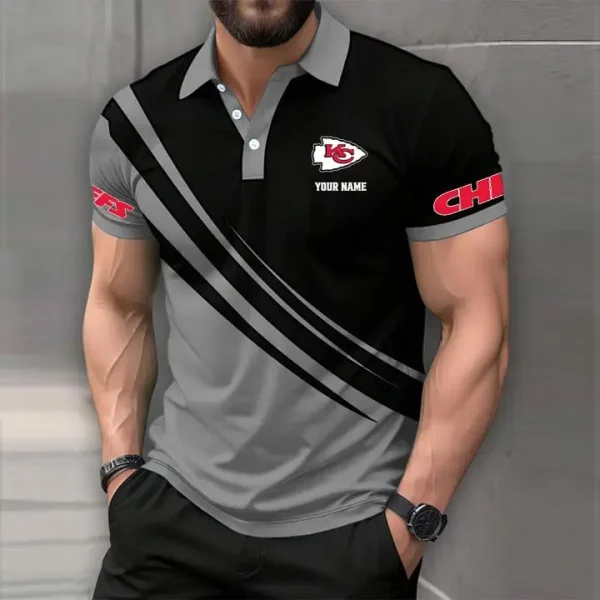Kansas City Chiefs Mens Short Sleeve Polo Shirts - Image 6