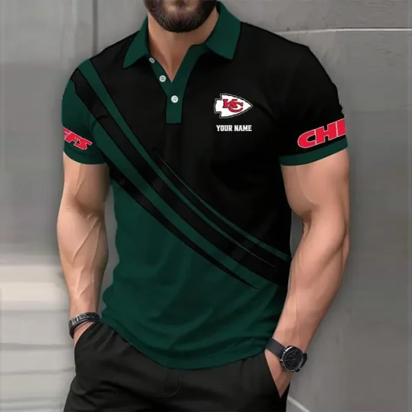 Kansas City Chiefs Mens Short Sleeve Polo Shirts - Image 7