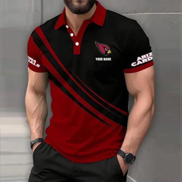 Arizona Cardinals Mens Short Sleeve Polo Shirts